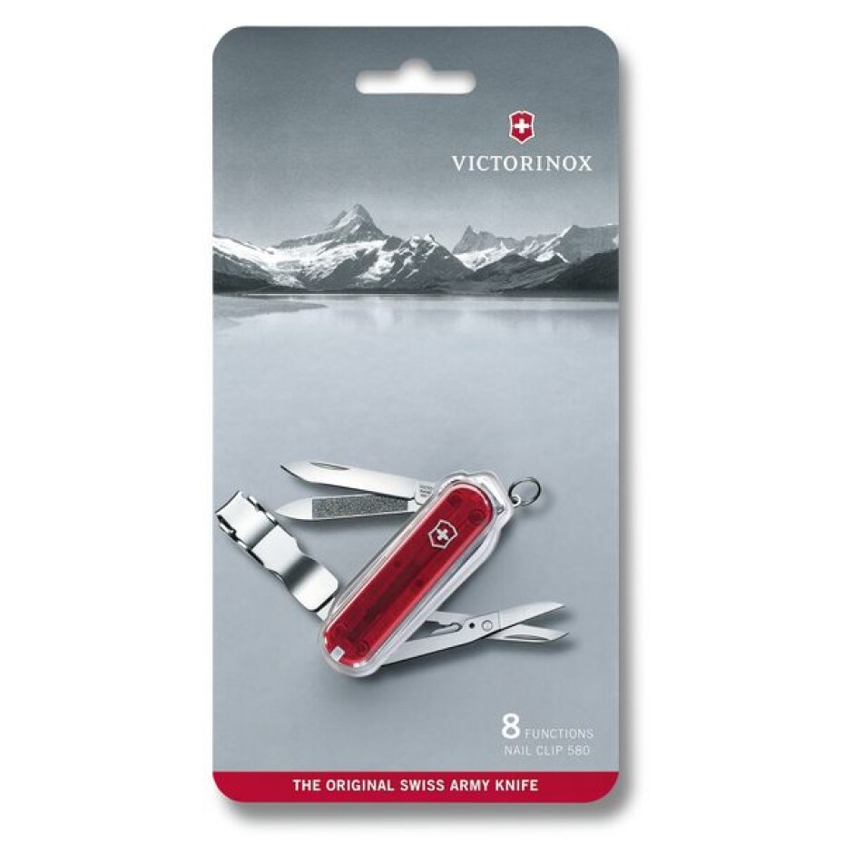 Nůž Victorinox Nail Clip 580 červená transparentní 0.6463.TB1 - main (1)