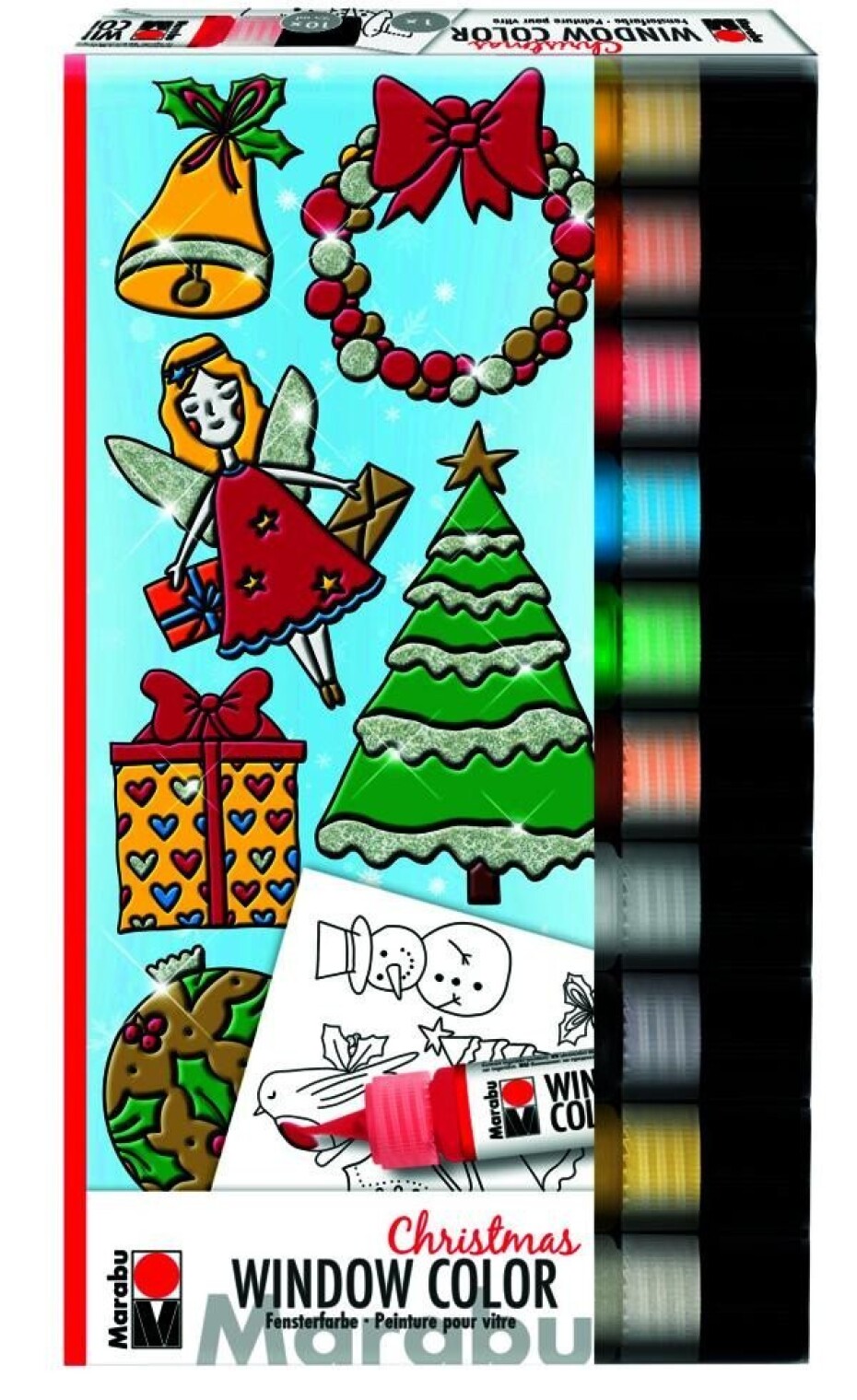 Marabu Sada slupovacích barev KiDS Christmas Window Color 10 x 25 ml - main (0)