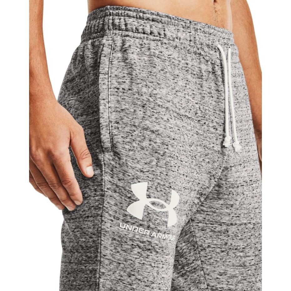 Pánské kalhoty Under Armour  RIVAL TERRY JOGGER White L - main (1)