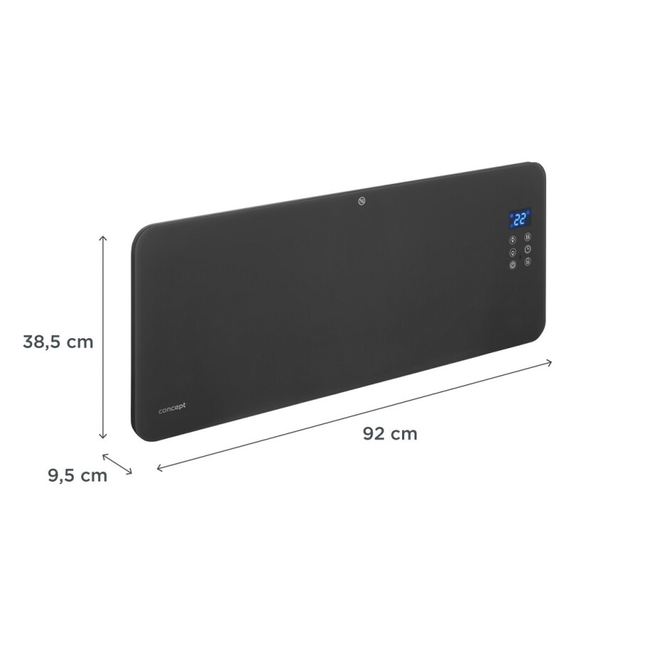 Concept KS4100 skleněný konvektor Smart, šedá - main (3)