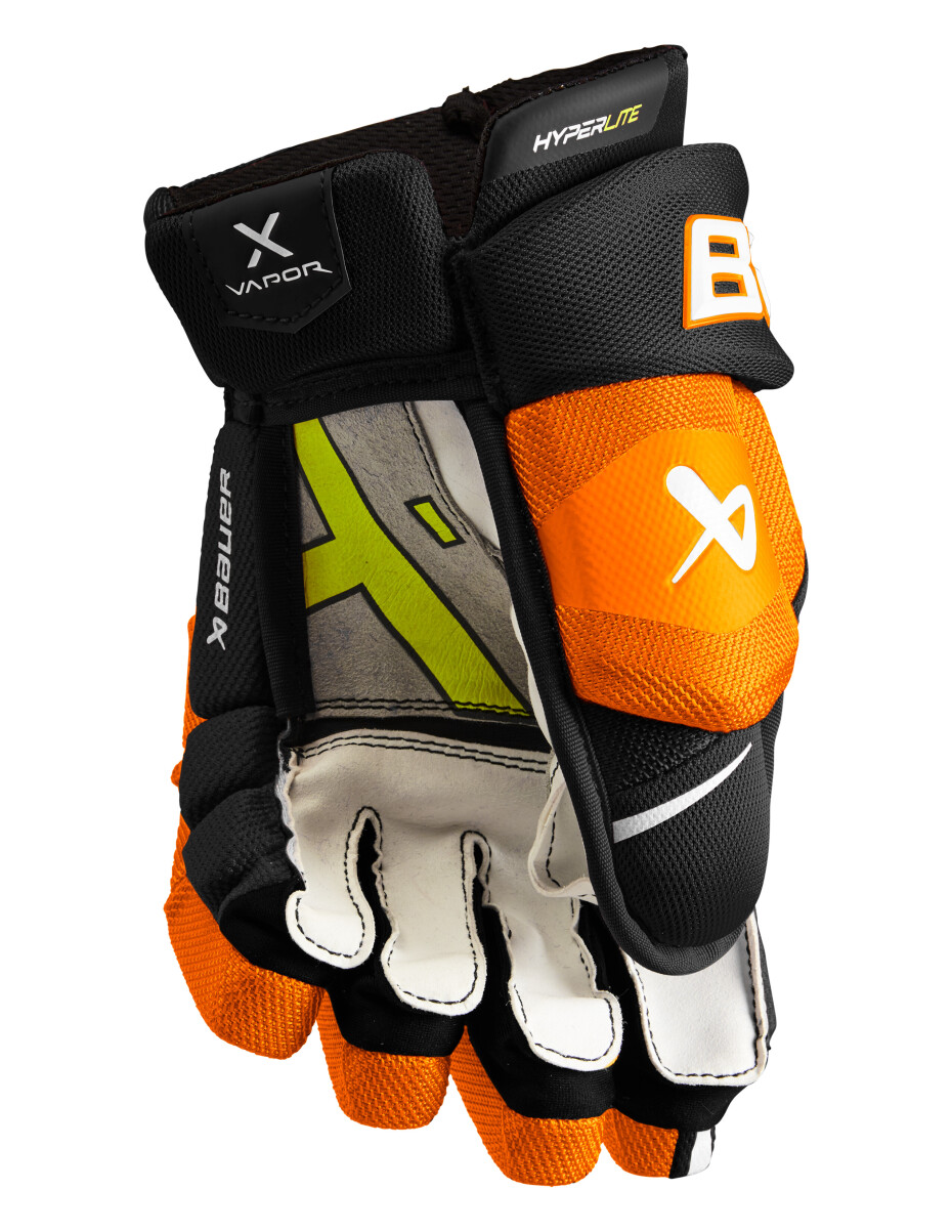 Hokejové rukavice Bauer Vapor Hyperlite - MTO Black/Orange Junior 10 palců - main (1)