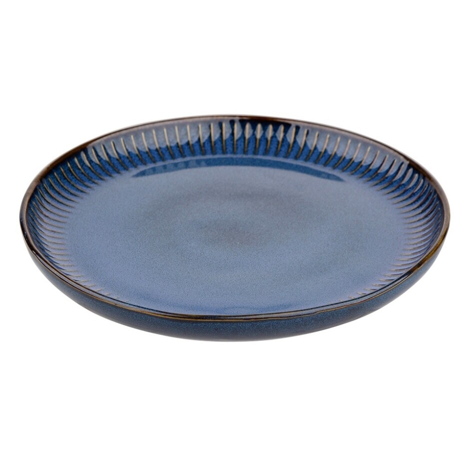 Altom Porcelánový dezertní talíř Reactive Stripes modrá, 20,5 cm - main (1)