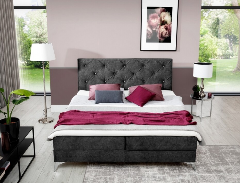Artelta Manželská postel ADEL Boxspring | 160 x 200 cm barevné provedení: Omega 91 - main (7)