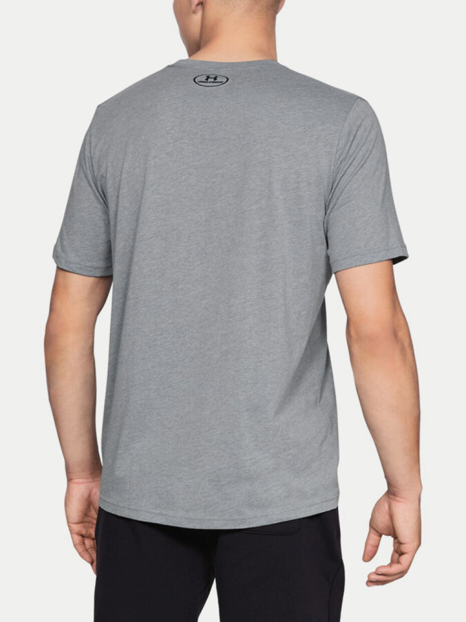 Pánské tričko s krátkým rukávem UA sportstyle Left Chest Steel Light Heather 1326799-036 - main (5)