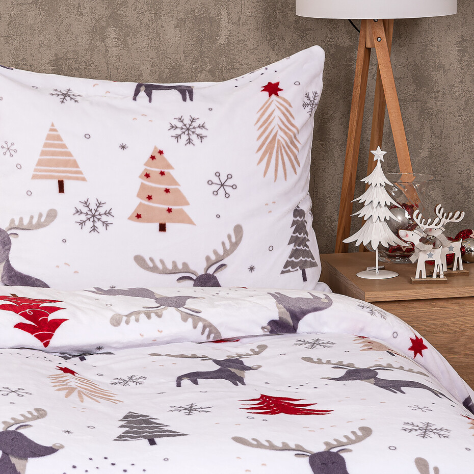 4Home Povlečení Cute reindeer mikroflanel, 140 x 200 cm, 70 x 90 cm - main (2)