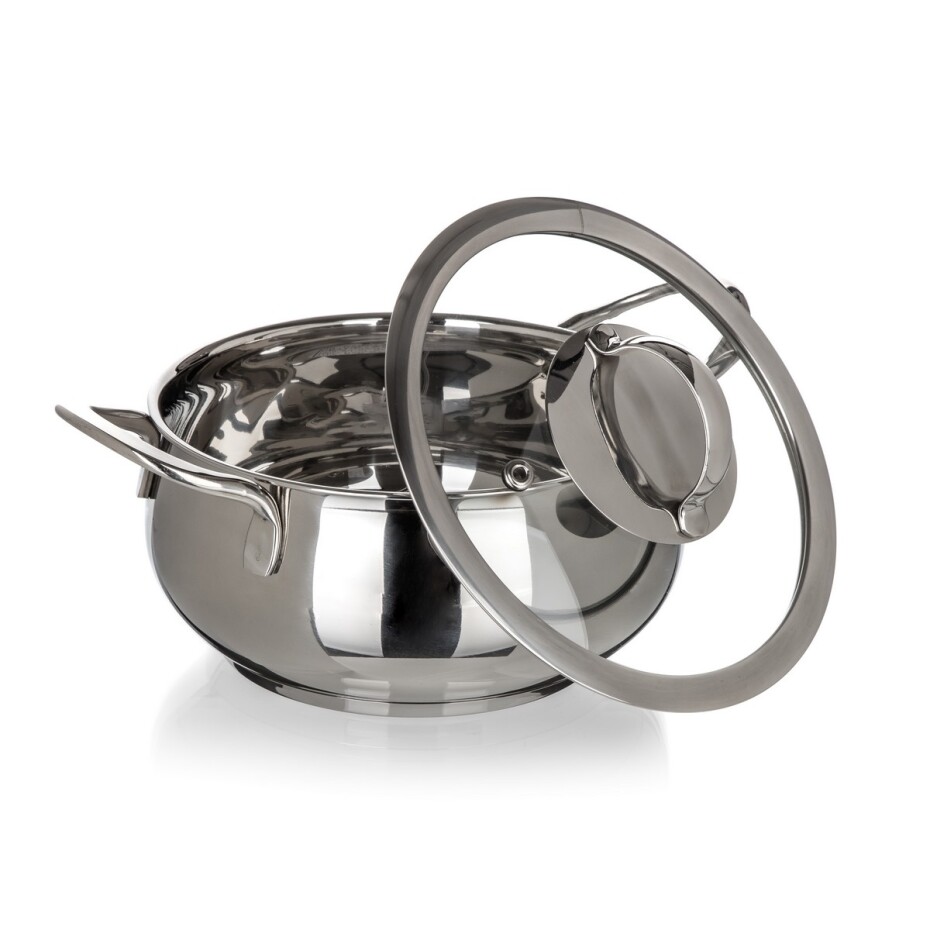 BANQUET Kastrol nerezový PICCOLO Belly 14 x 8 cm, 1,2 l, s poklicí - main (2)