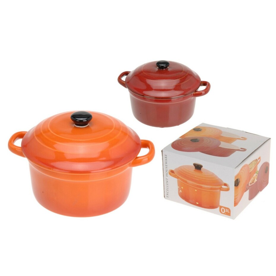Zapékací porcelánová miska s uchy, 10 cm, oranžová - main (0)