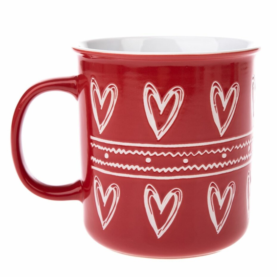 Vánoční keramický hrnek Christmas heart II červená, 710 ml - main (0)