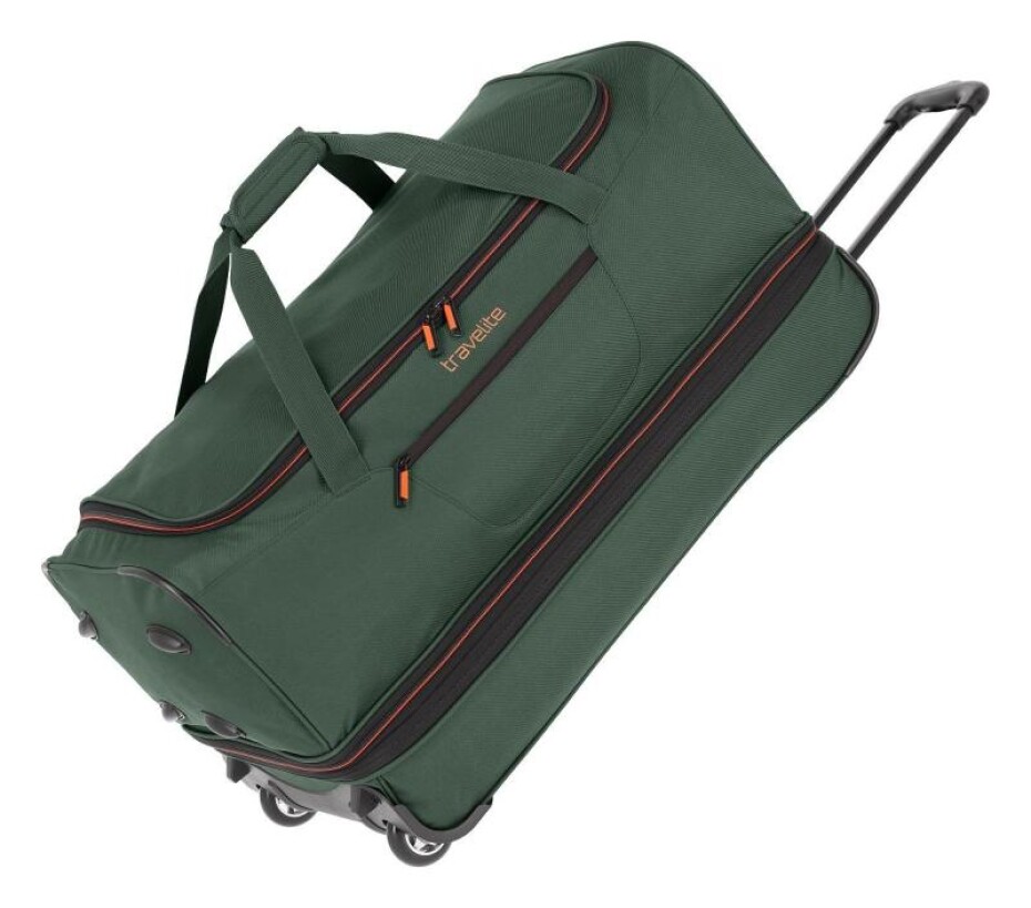 Travelite Basics Wheeled duffle L Dark green taška - main (0)
