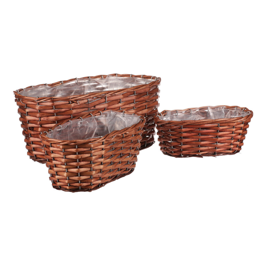 Sada proutěných truhlíků Garden ovál, 3 ks, 3 velikosti - main (2)
