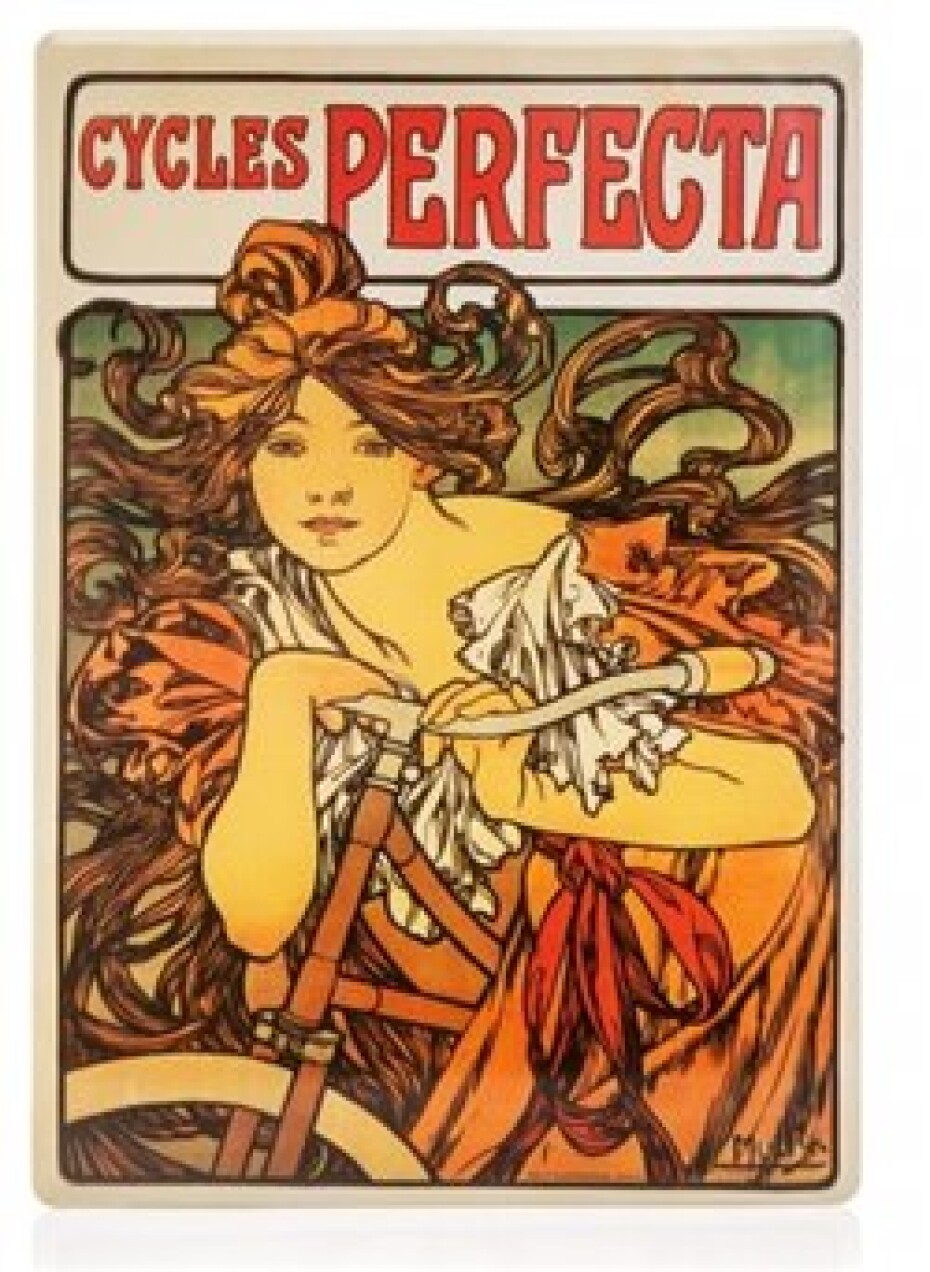 Cedule Alfons Mucha – Cycles Perfecta, 15 x 21 cm - main (0)