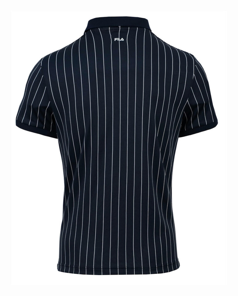 Pánské tričko Fila  Polo Stripes Navy/White L - main (1)