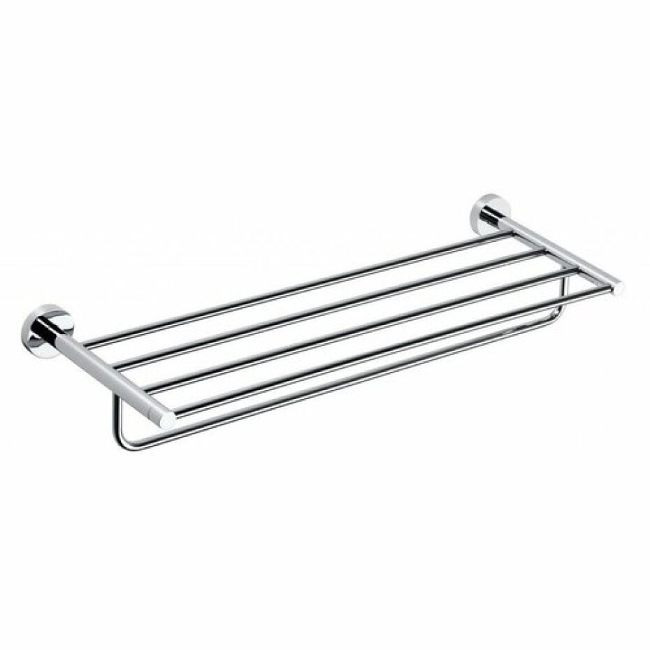 SAPHO XR415 X-Round E polička na ručníky s hrazdou 65 cm,stříbrná - main (0)