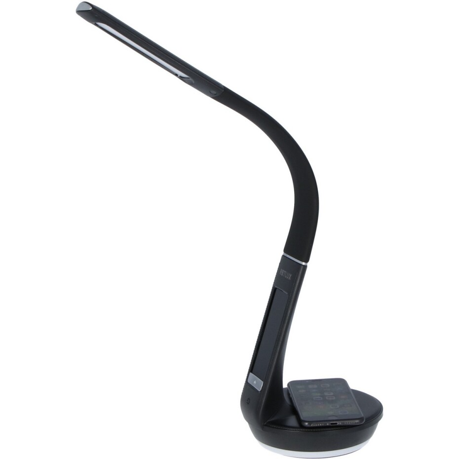 Retlux RTL 204 Stolní LED lampa s displejem a Qi dobíjením černá, 6 W - main (9)