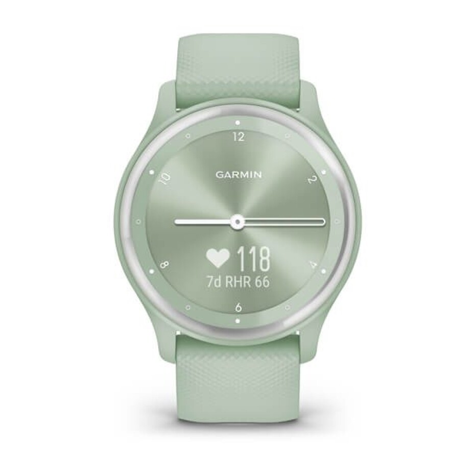 Garmin vívomove Sport Silver/Cool Mint Silicone Band - 010-02566-03 - main (6)