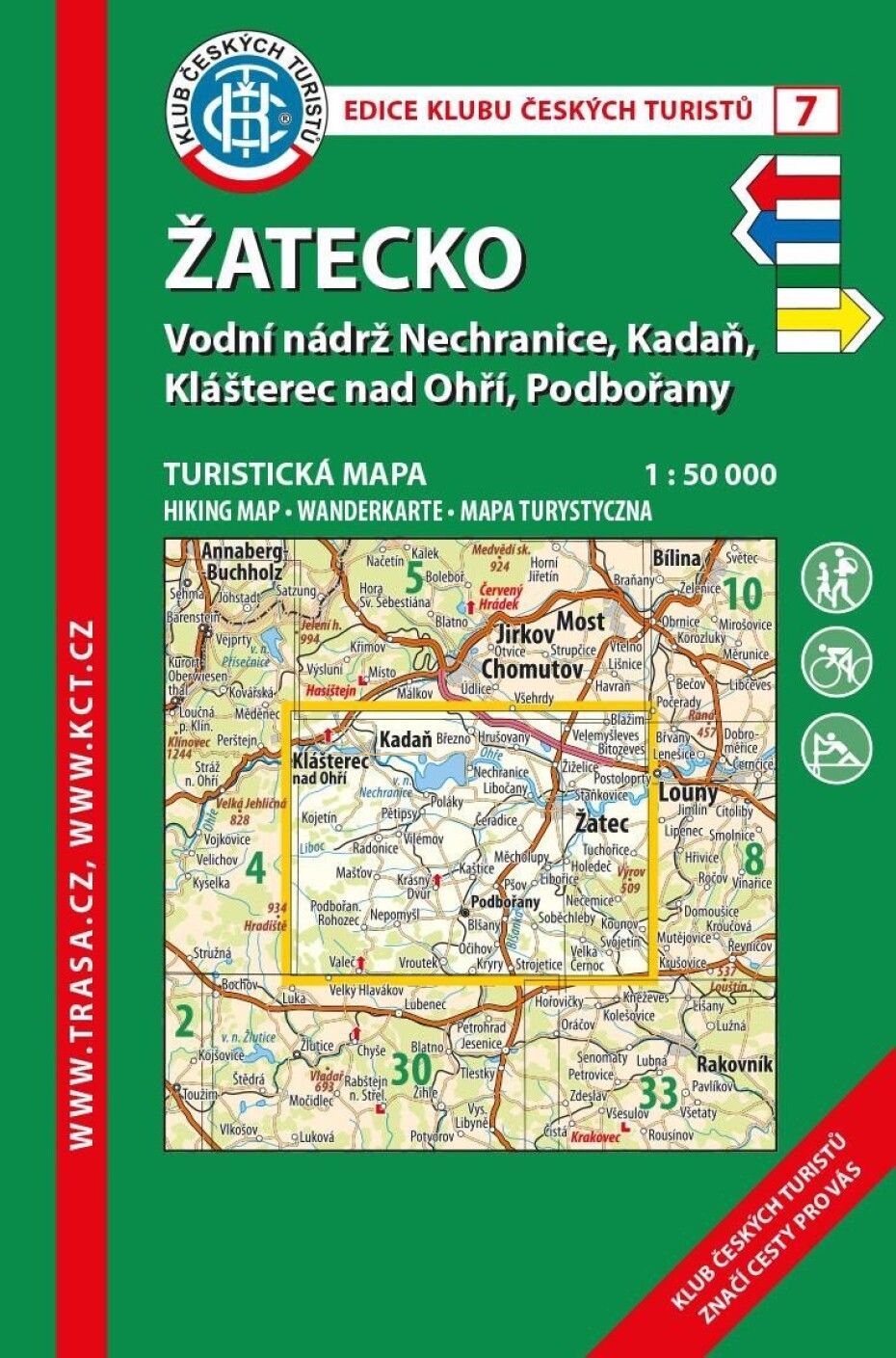 KČT 7 Žatecko 1:50 000 / turistická mapa - main (0)