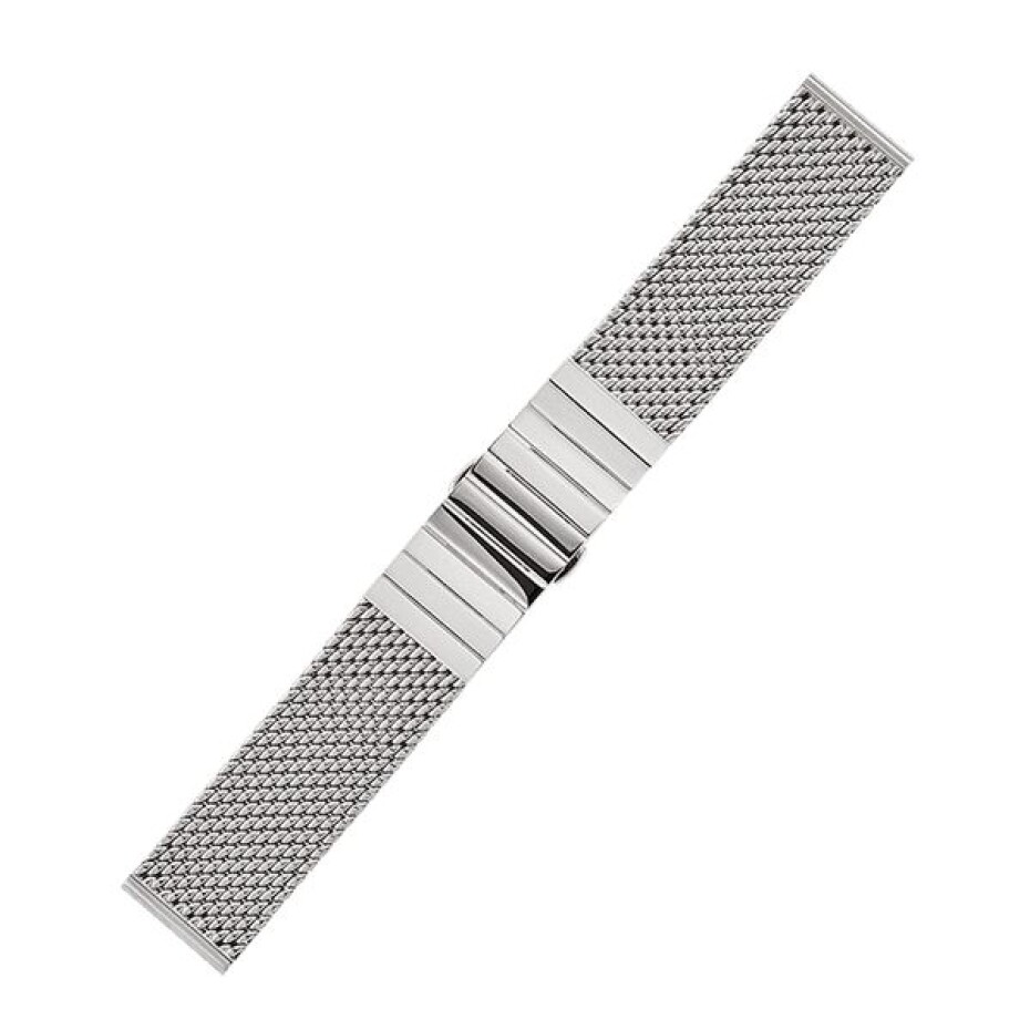 Ocelový mesh náramek Laco - 22 mm - L – Standardní délka (doporučujeme) - 22 mm - Stříbrná - main (0)