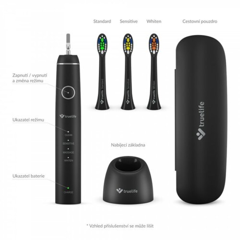 TrueLife Sonický kartáček SonicBrush Compact Black - main (3)