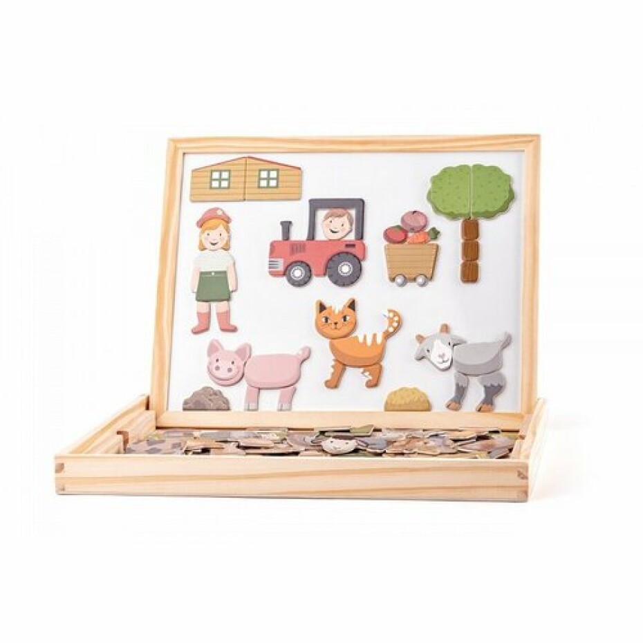 Woody Magnetická oboustranná tabulka se zvířátky, 33 x 25 x 3,2 cm - main (0)