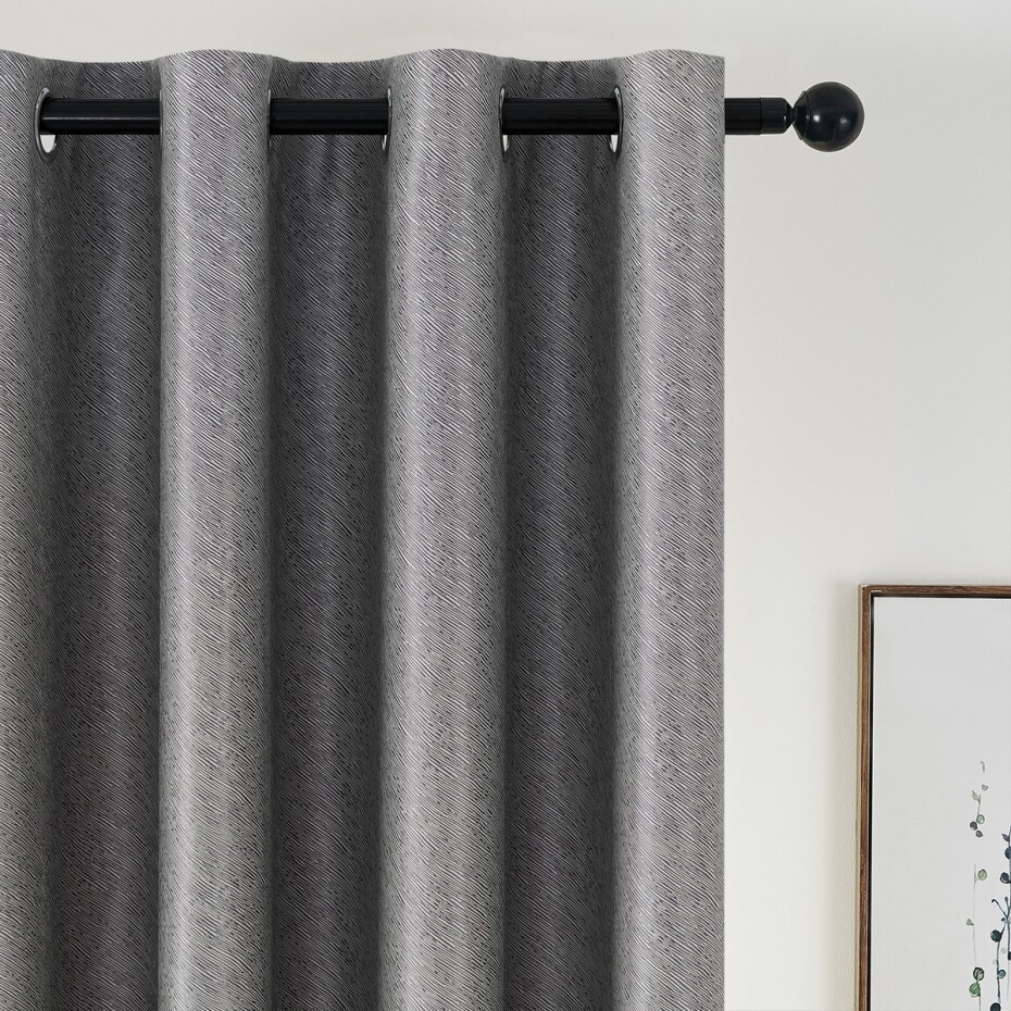 4Home Zatemňovací závěs Stripe šedá, 150 x 250 cm - main (1)