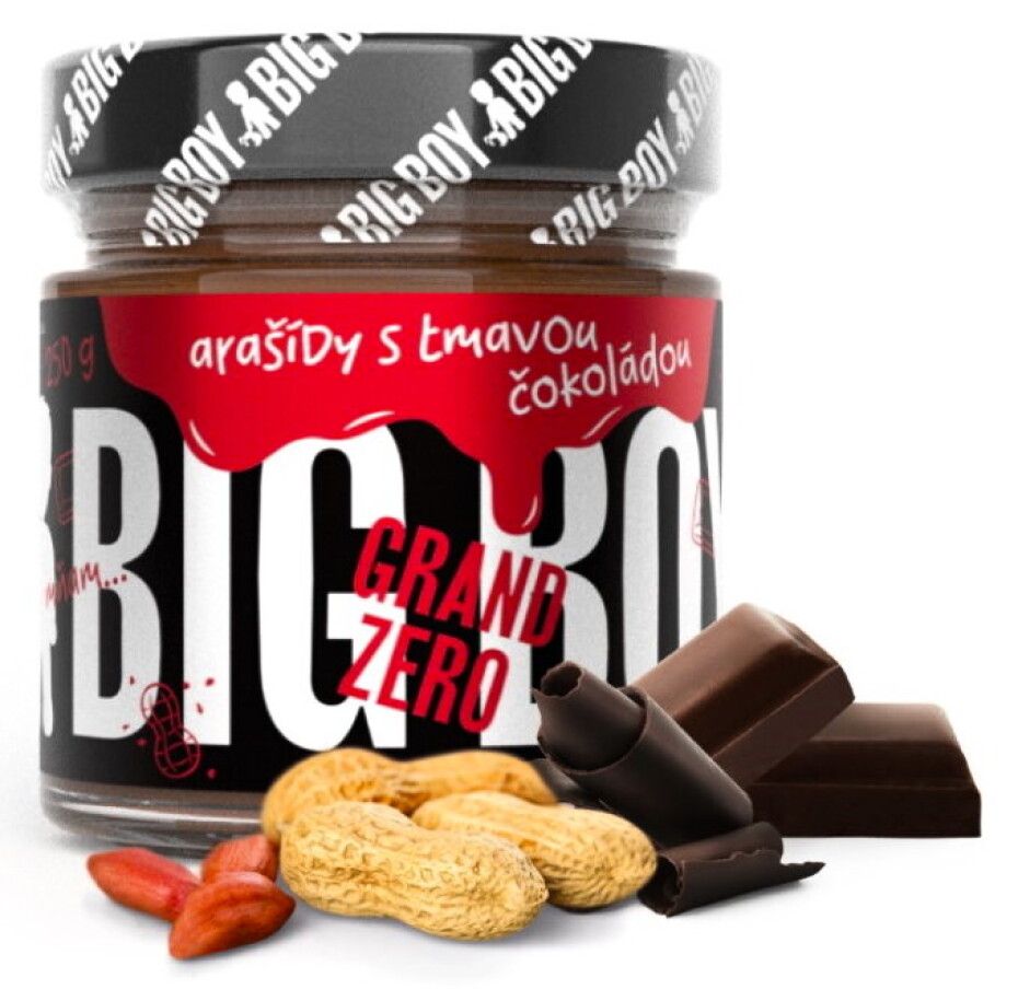 Big Boy Arašídový krém Grand Zero 250 g tmavá čokoláda - main (1)