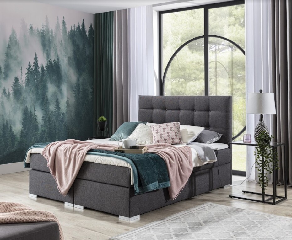 Artelta Manželská postel INEZ Boxspring | 140 x 200 cm Barva: Sawana 21 - main (5)