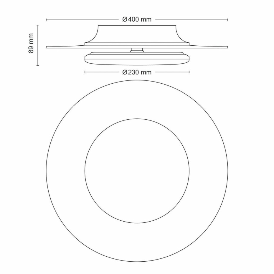 Philips 8720169195196 stropní LED svítidlo Garnet, černá, 1x 30 W 3100lm 2700K IP20 - main (3)