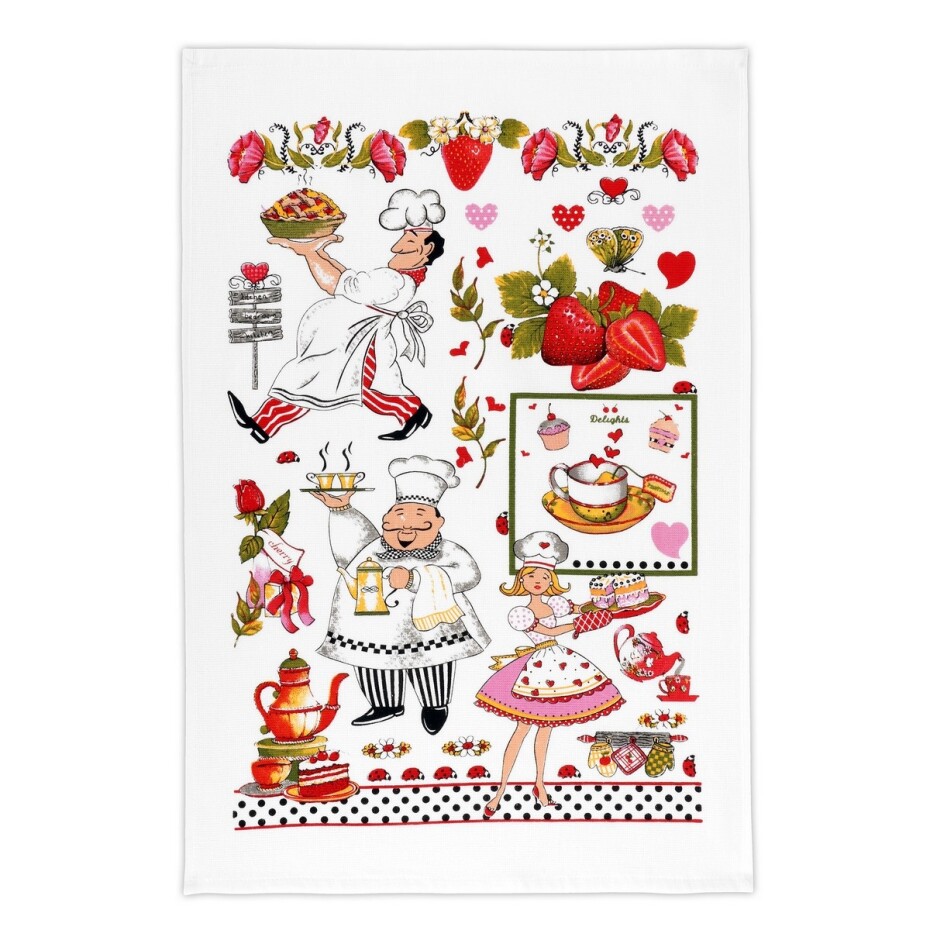 Bellatex Kuchyňská utěrka Kuchař, 40 x 60 cm, sada 2 ks - main (1)