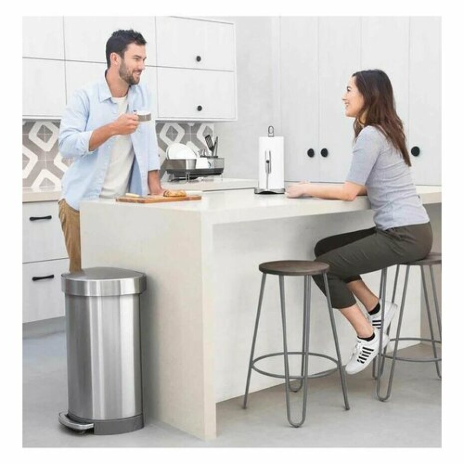 Simplehuman Pedálový odpadkový koš 45 l, matná ocel - main (7)
