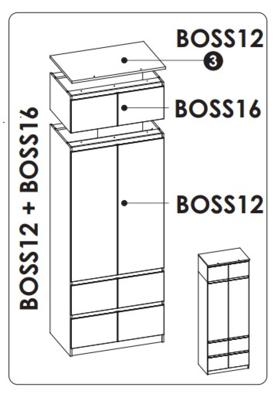 ArtExt Nástavec na šatní skříň Boston BOS S16 - main (5)