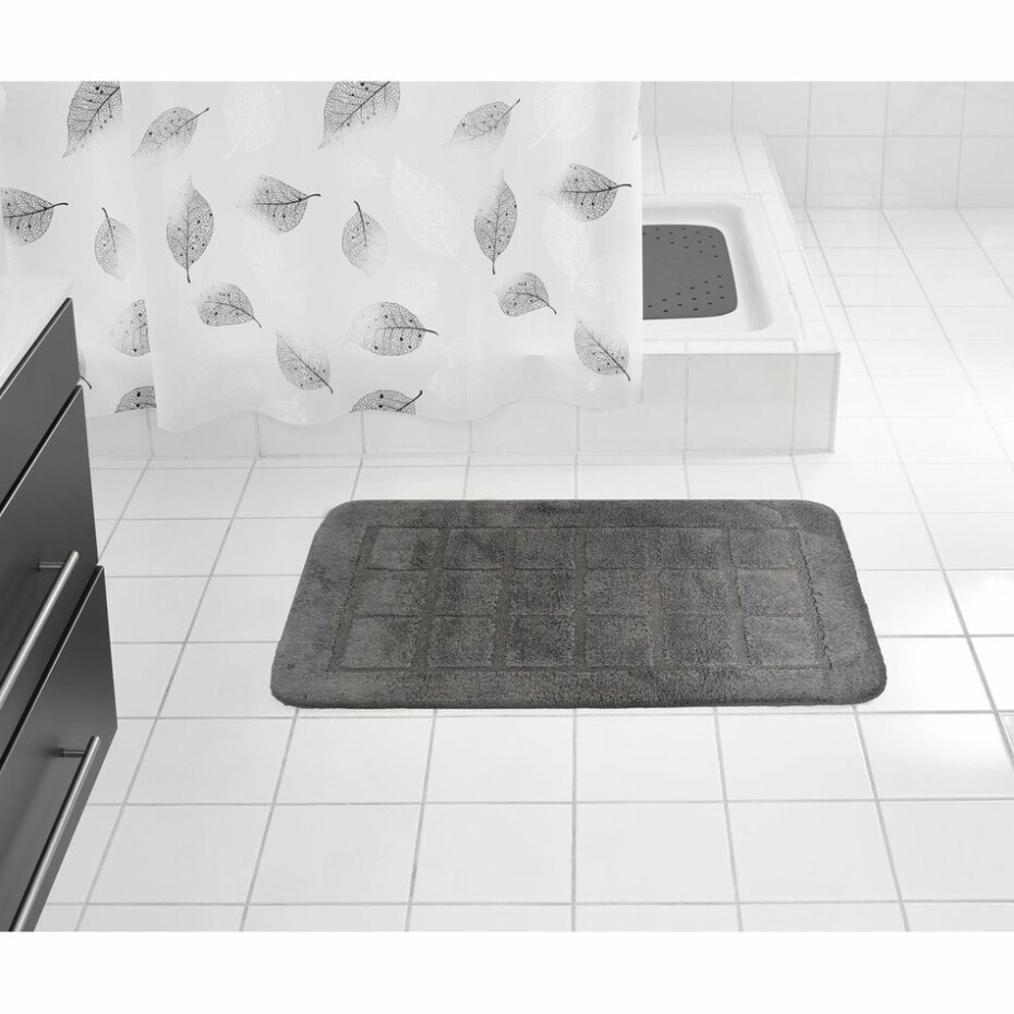 RIDDER 1712300 Delhi koupelnová předložka s protiskluzem 50 x 80 cm, tmavě šedá - main (1)