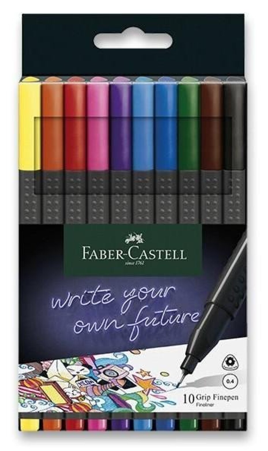 Faber - Castell Popisovač Fineliner GRIP 0,4 mm - sada 10 ks - main (0)