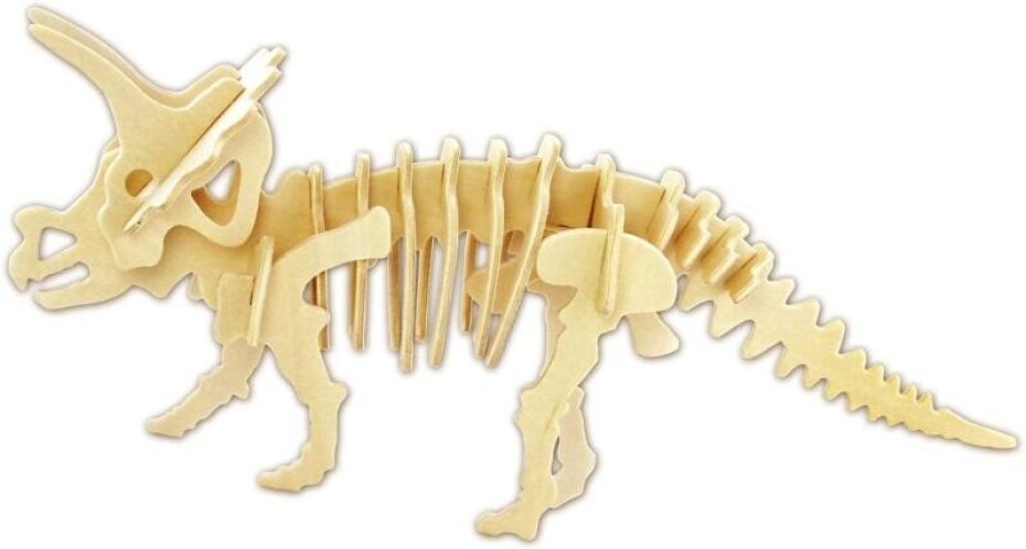 Dřevěné 3D puzzle - Triceratops - main (0)