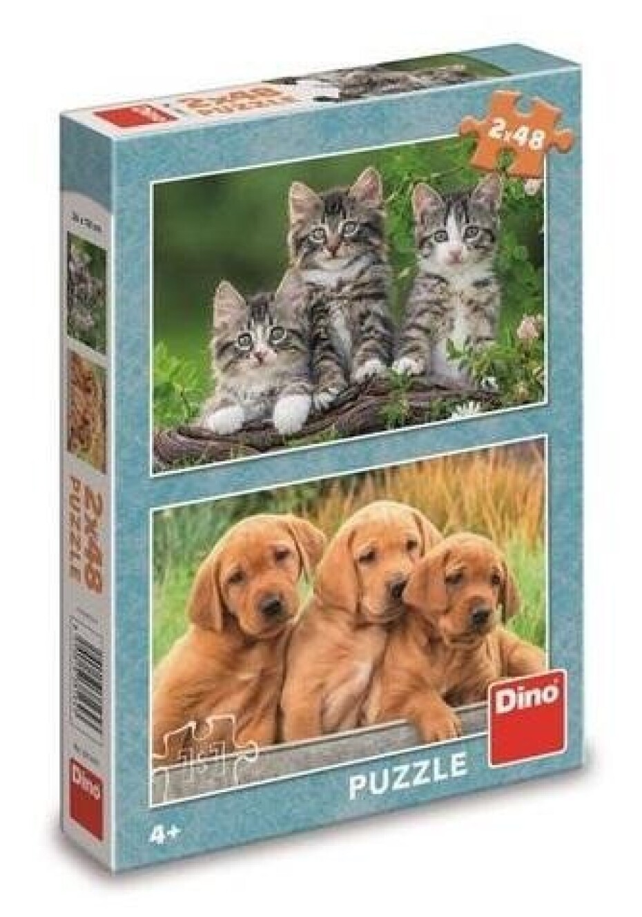 Puzzle Pejsci a kočičky 2 x 48 dílků - main (0)