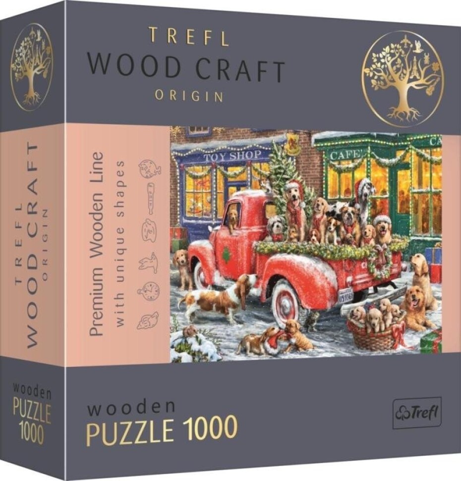 Trefl Wood Craft Origin Puzzle Santovi malí pomocníci 1000 dílků - dřevěné - main (0)