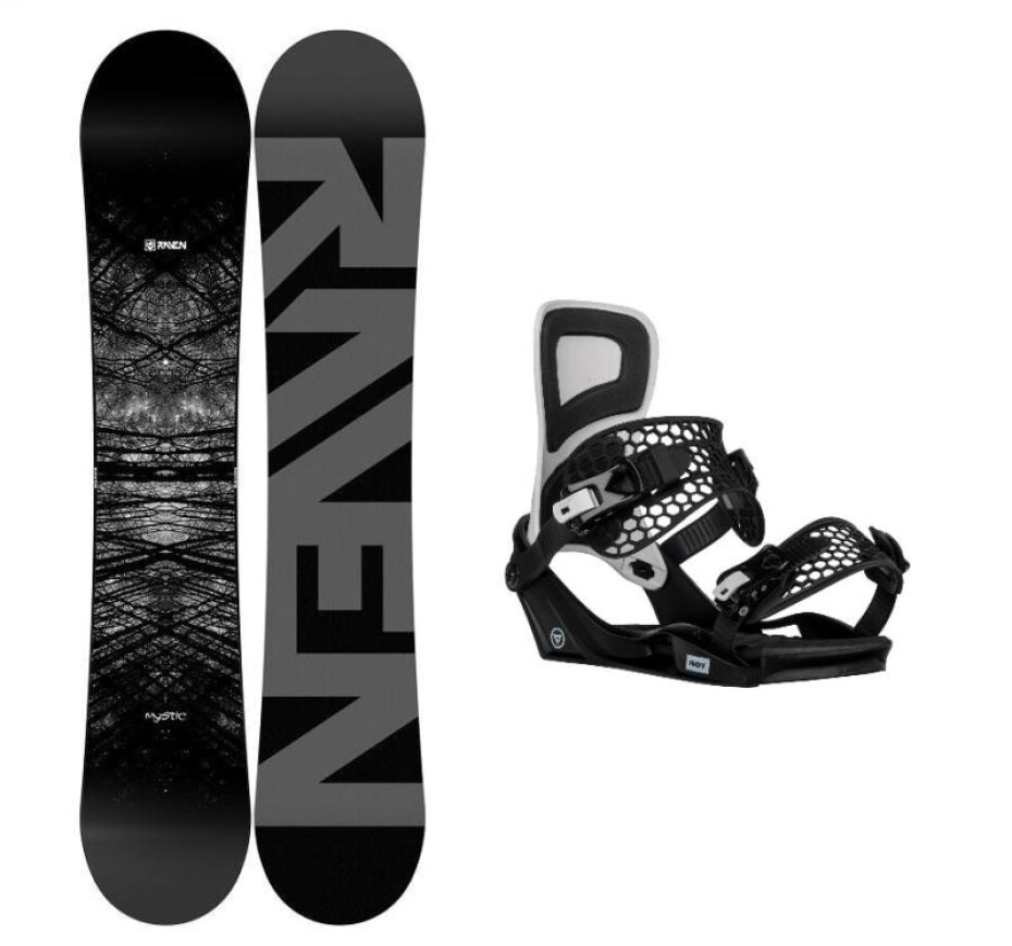 Raven Mystic snowboard + Gravity Indy black/white vázání - main (0)