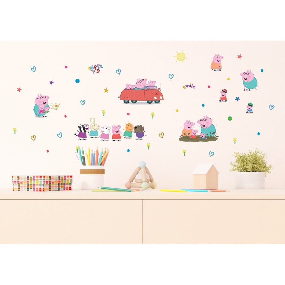 Samolepící dekorace Peppa Pig Car, 30 x 30 cm - main (2)