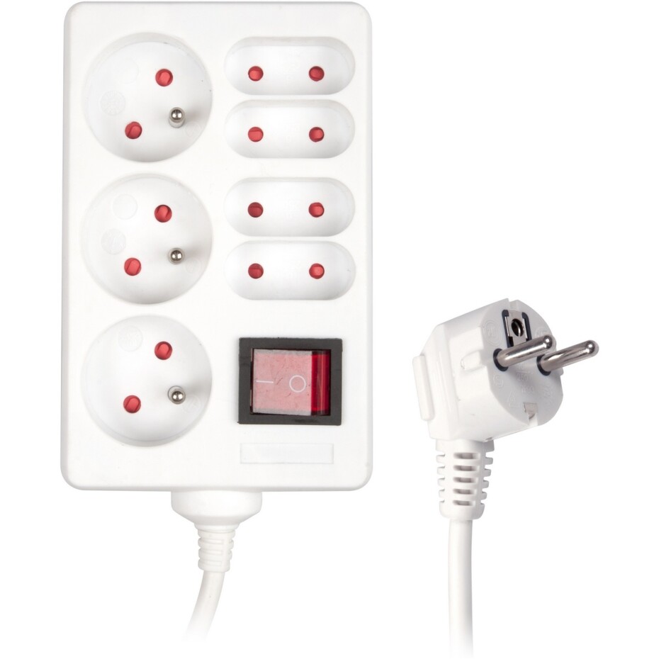 Retlux RPC 36 Prodlužovací kabel s vypínačem, 4+3 zásuvky, 1,5 m - main (0)