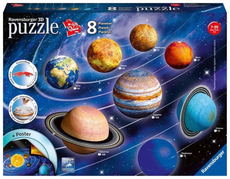 Puzzle 3D Planetární soustava 522 dílků - main (0)