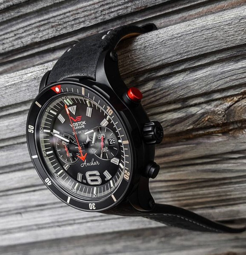 Vostok Europe Anchar Submarine Chrono Line 6S21/510C582 - Černý silikonový řemínek - main (5)
