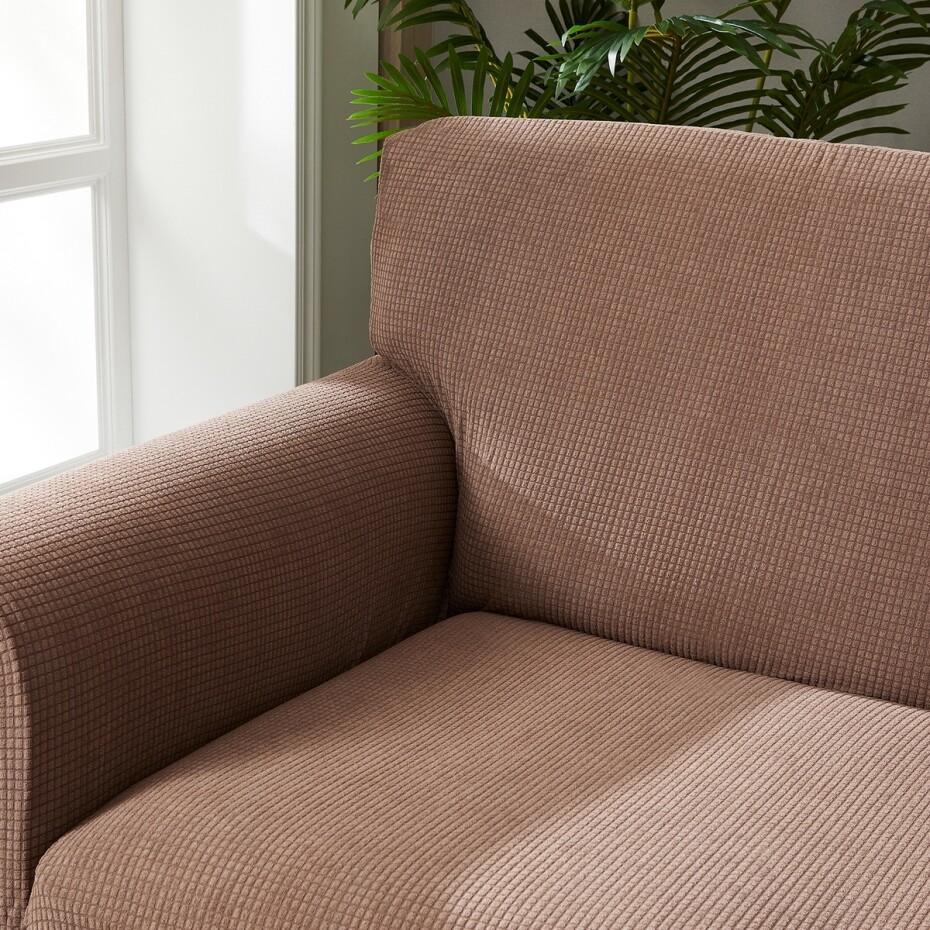 4Home Napínací potah na sedačku Magic clean hnědá, 190 - 230 cm - main (2)