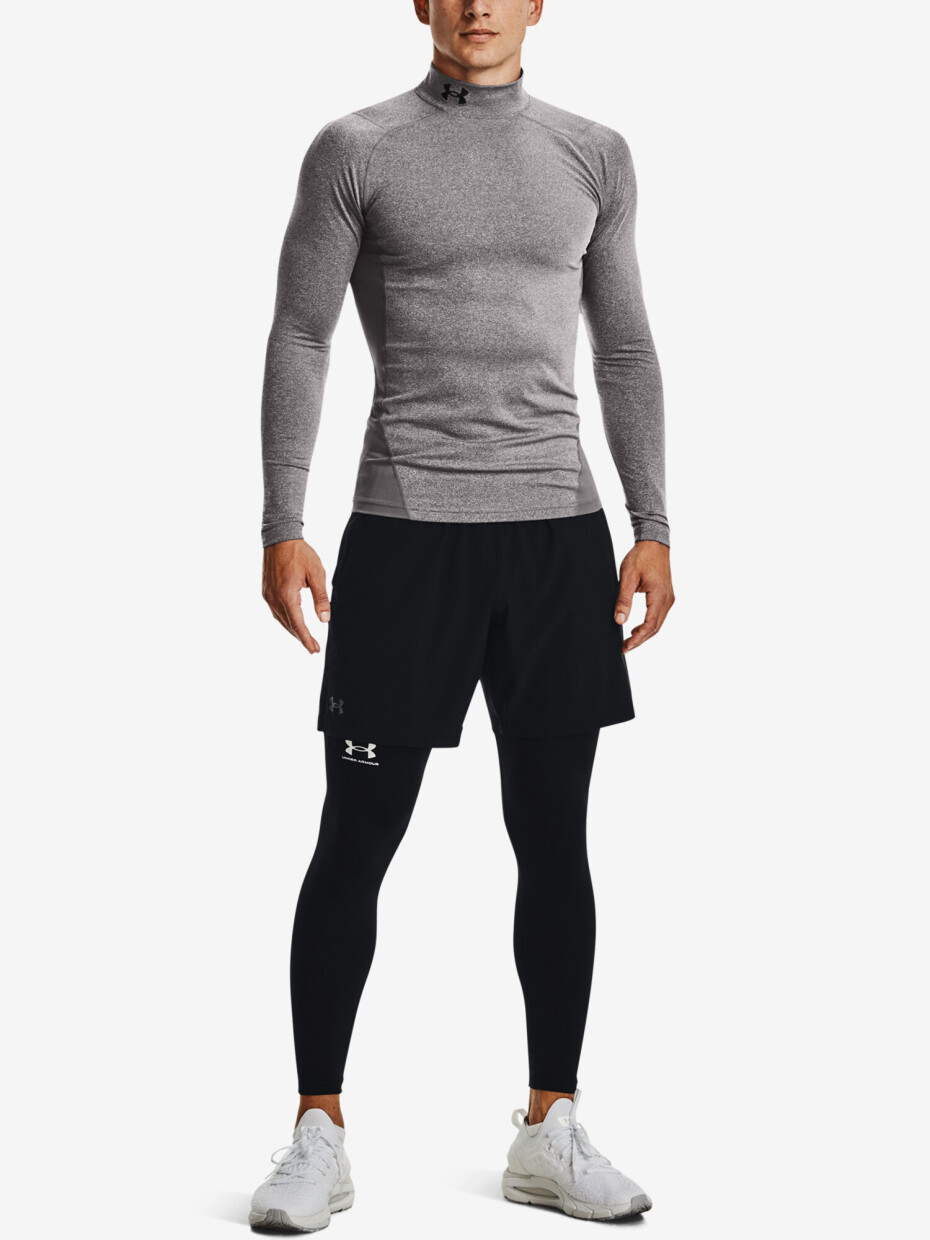 Under Armour ColdGear Armour Compression Mock LS Charcoal light heather - main (1)
