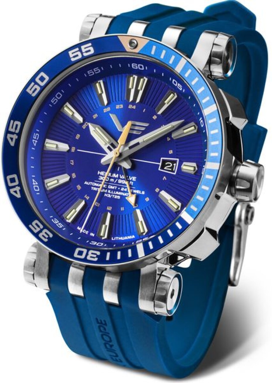 Vostok Europe Energia Rocket Automatic GMT NH34-575A716 - Bílý silikonový řemínek - main (2)