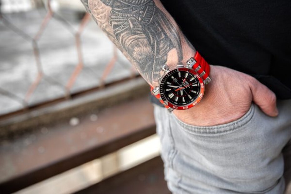 Vostok Europe Energia Rocket Automatic GMT NH34-575A717 - Černý silikonový řemínek - main (4)