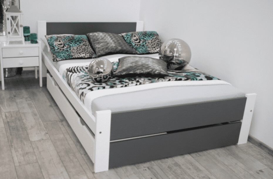 Elvisia Postel LEA s roštem | 90 x 200 cm Barva: Šedá - main (0)
