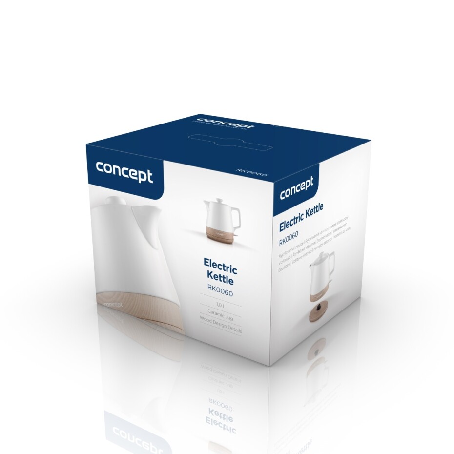 Concept RK0060 keramická rychlovarná konvice 1 l, bílá - main (4)