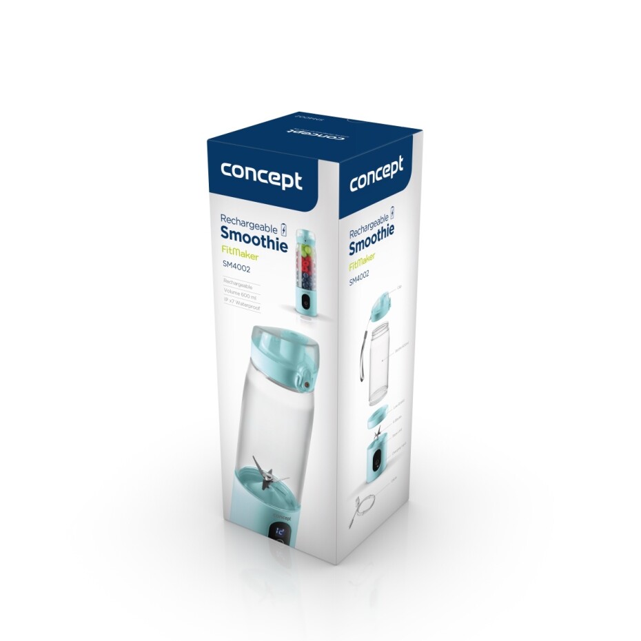 Concept SM4002 dobíjecí smoothie FitMaker, modrý - main (10)