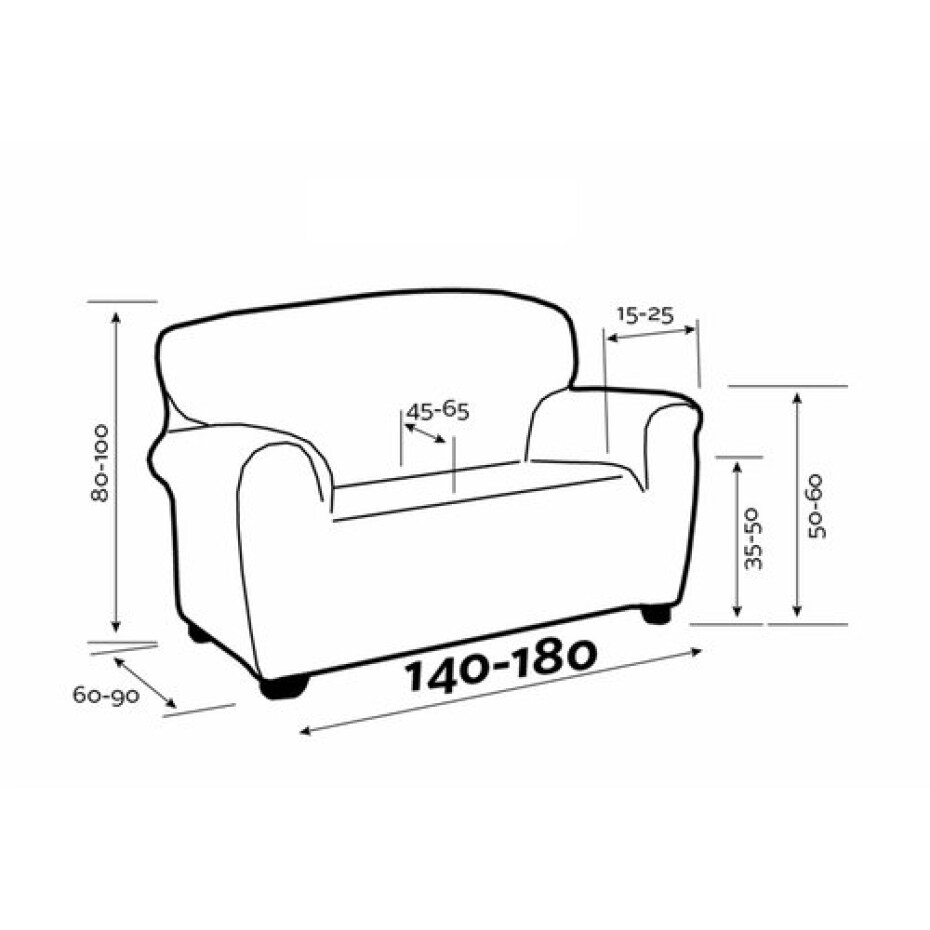 Forbyt Napínací potah na sedačku IRPIN béžová, 140 - 180 cm - main (6)