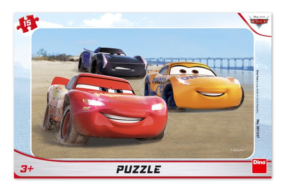 Puzzle Cars závodí 15 dílků na podložce - Dino - main (0)