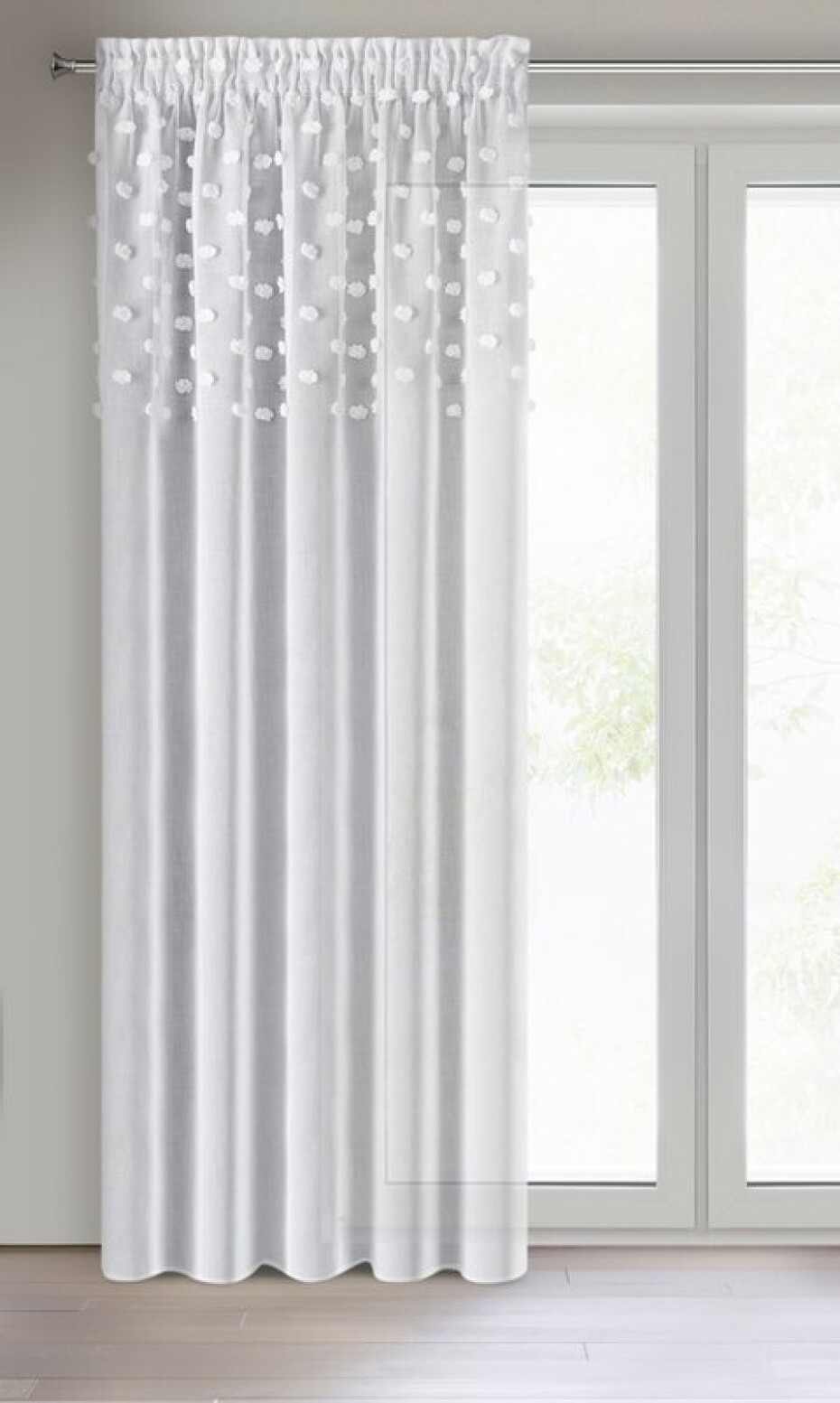 ArtFir Závěs STELLA P | bílá 140 x 270 cm - main (1)
